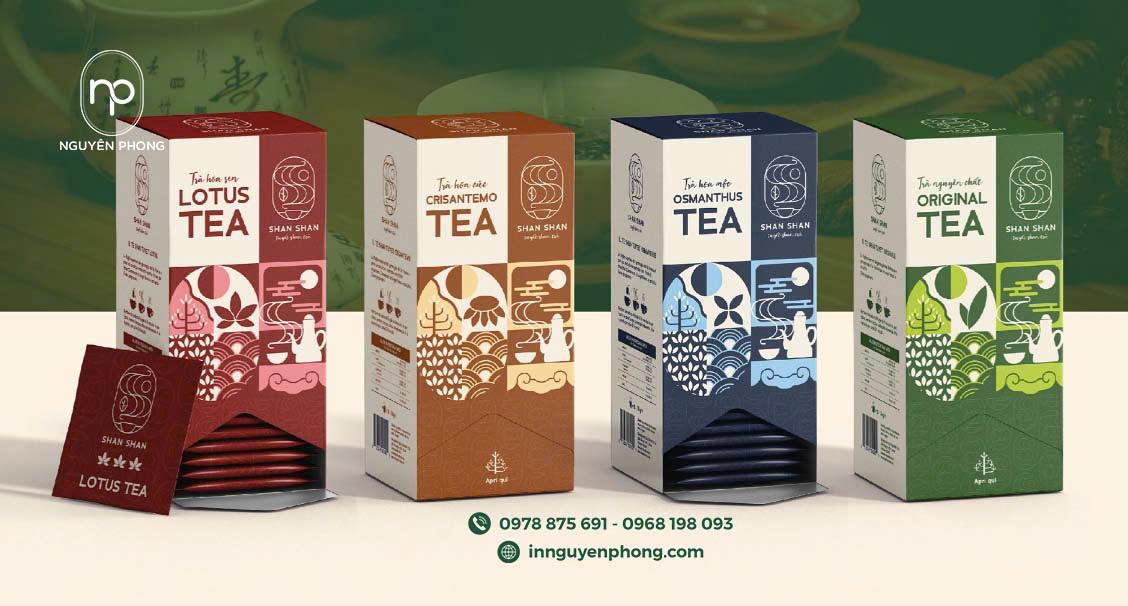 Mẫu in hộp trà thu hút khách hàng